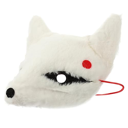 WATIIFUFU Party Fuchs Kabuki Maskenball Einzigartige Kostüm Tierpelz Masken Katzenmasken Fuchsmaske Plüsch Halb Gesichtsfüchse Aufführung Maske für Partymaske Cosplay Partyzubehör von WATIIFUFU