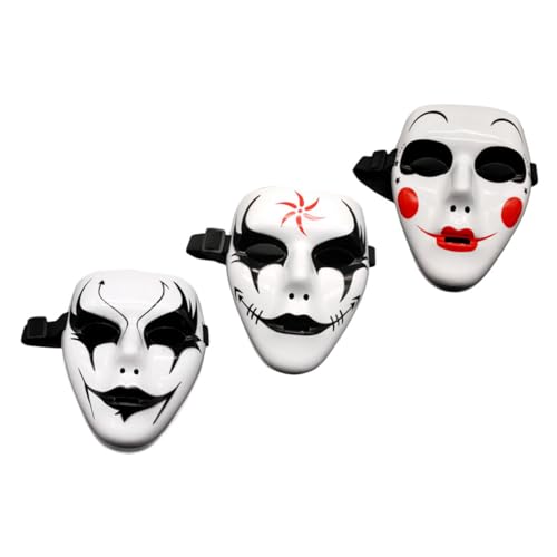 WATIIFUFU Halloween-party-masken 3er-set Handgezeichnete für Erwachsene Cosplay Maskerade von WATIIFUFU