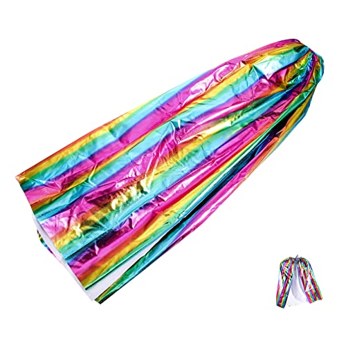 WATIIFUFU Regenbogen Umhang Kostü Für Cosplay Cape Für Partys Festivals Und Halloween Bunte Kinderkostüme Mit Krone Ca von WATIIFUFU