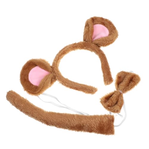WATIIFUFU Teiliges Tierkostüm Set Mausohren Stirnband mit Schleife und Süßes Halloween Cosplay Zubehör für Kindergeburtstag und Partydekoration WATIIFUFU Teiliges Tierkostüm Set Mausohren Stirnband mit Schleife und Süßes Halloween Cosplay Zubehör für Kindergeburtstag und Partydekoration von WATIIFUFU