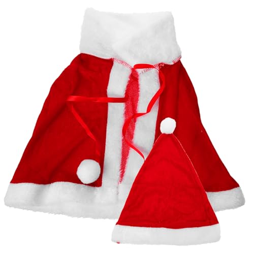 WATIIFUFU Weihnachtsmütze Jungen Party Kind Weihnachtsgeschenke Umhang für für Kostüm Cosplay mit Weihnachtsmann Weihnachtskleidungsset Mädchen Kinder Weihnachtsumhang von WATIIFUFU