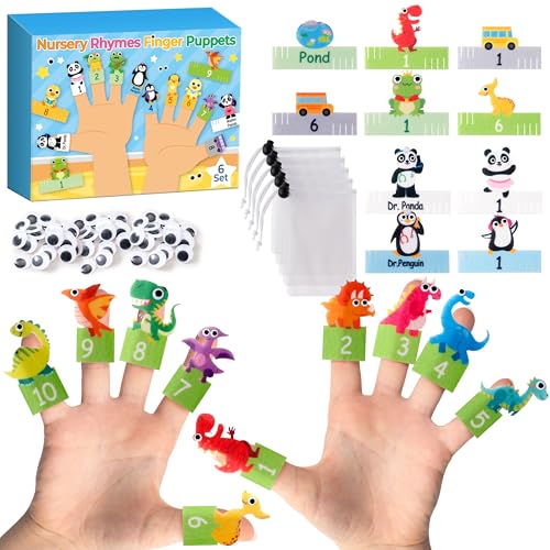 WATINC Fingerpuppen Plüschtier Handpuppe Mitgebsel Geschenk Gastgeschenk Baby Mitgebsel Kindergeburtstag Finger Plüschtier Set, Neuheit Spielzeug Geschichtenerzählen Rollenspiel Partyzubehör von WATINC