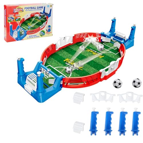 WAVATA Interaktives Tischfußballspiel, Mini Tischkicker mit 2 Fußbälle, Desktop Spielzeug Tisch Fußball Kit, Innen 2-Spieler fußball tischspiel für 3+ Kinder und Erwachsene, Fussball Geschenke Jungen von WAVATA