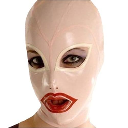 WBAODAN Latexmaske, Latexhaube, Vollgesichtsmaske mit Atemanschluss für Halloween, Missverständnisse, Party-Kostüm (Größe: XXL - 73 cm) von WBAODAN