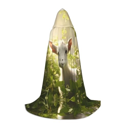 WBQLSL Goat Nature Baby-Bademantel, bedruckt, mit Kapuze, Cosplay-Kostüm, Halloween-Party-Requisite, Größe S/M/L WBQLSL Goat Nature Baby-Bademantel, bedruckt, mit Kapuze, Cosplay-Kostüm, Halloween-Party-Requisite, Größe S/M/L von WBQLSL