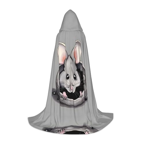 WBQLSL Graue Ratte L bedruckter Robe Cape | Kapuze | Cosplay Kostüm | Halloween Party Prop | S/M/L WBQLSL Graue Ratte L bedruckter Robe Cape | Kapuze | Cosplay Kostüm | Halloween Party Prop | S/M/L von WBQLSL