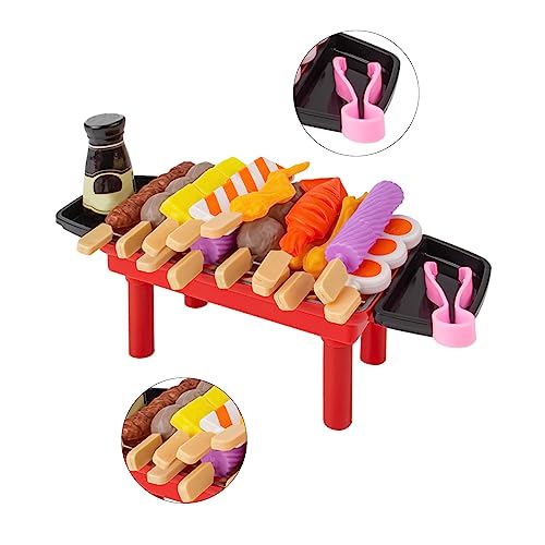 28-teiliges Rollenspiel-BBQ-Grill-Spielset, Simulationsküchen-Rollenspiel-BBQ-Grillspielzeug für Kleinkinder, Jungen und Mädchen von WBTY