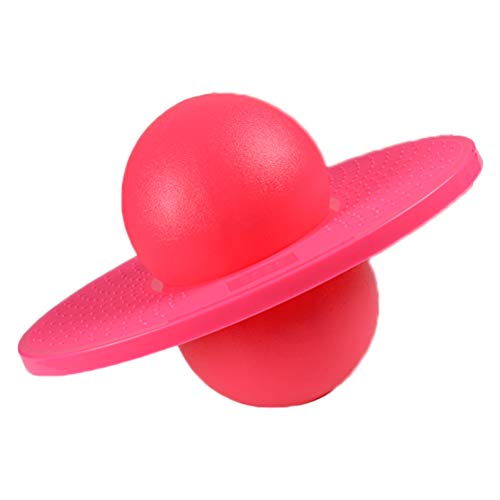 WBTY 1 Stück Kinder-Sprungball, Explosionsgeschützter Spielzeug-Clip-Stil, Fitnessball, Rot (Rosa) von WBTY