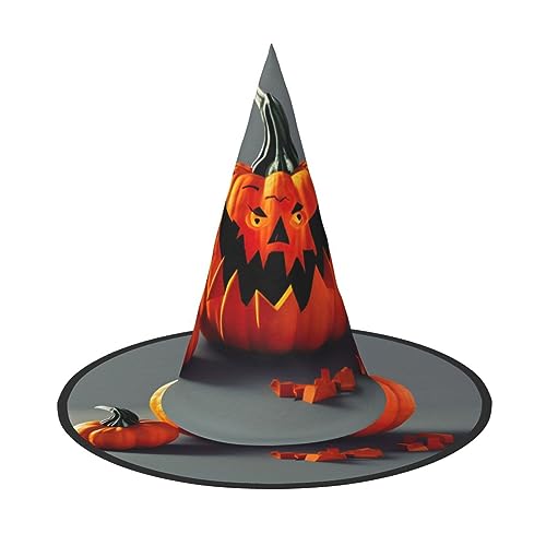 Zaubererhüte mit Herbst-Kürbis-Druck, Hexenhüte, Halloween-Hexenhüte für Halloween-Dekoration, ikonische Hüte für Halloween von WCXTHGFA