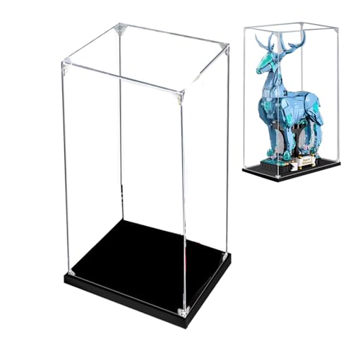 WDDSPSH Acryl Vitrine Schaukasten Für Lego 76414(Nur Vitrine),Vitrine Für (Expecto Patronum Hirsch 76414) Sammlerstücke,Staubdichter Schutz Aufbewahren & Organisieren (2MM Dick) von WDDSPSH