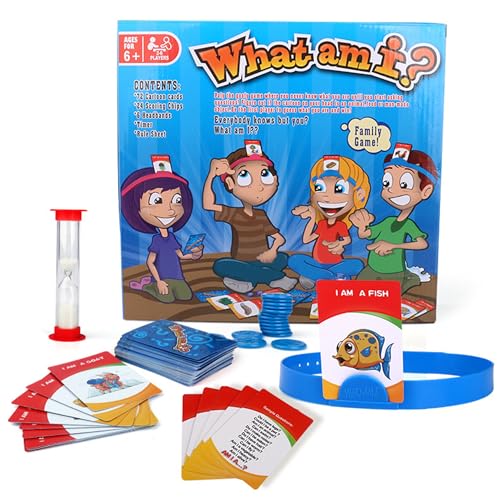 WDEC Das Rasante Ratespiele für Die Ganze Familie, Wer ist es? Ratespiele, Kartenspiel für Kinder im Alter von 6 und höher, Puzzle-Spiel für 2-6 Spieler von WDEC