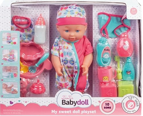 Babypuppen-Set 30 cm mit Zubehör Babypuppen-Set 30 cm mit Zubehör von WDK Partner