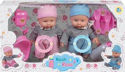 Zwillingspuppen mit 6 Sounds und Zubehör Zwillingspuppen mit 6 Sounds und Zubehör von WDK Partner