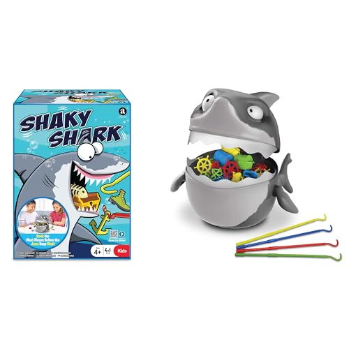 Merchant Ambassador Shaky Shark – Hungriger Hai Spiel – Angelspiel für Kinder – Timer & Action für Spielspaß und Spannung – Für 1-4 Spieler ab 4 Jahren von Ambassador