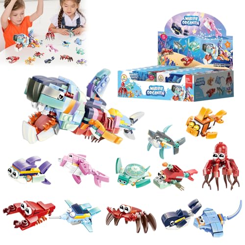 WDKXCN Bausteine Meerestiere, 12 in 1 Klemmbausteine Unterwasserwelt Gastgeschenke, Mini Bausteine Spielzeug, Mitgebsel Kindergeburtstag, Geburtstag Party Geschenke für Kinder ab 3 Jahre WDKXCN Bausteine Meerestiere, 12 in 1 Klemmbausteine Unterwasserwelt Gastgeschenke, Mini Bausteine Spielzeug, Mitgebsel Kindergeburtstag, Geburtstag Party Geschenke für Kinder ab 3 Jahre von WDKXCN