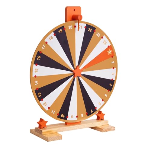 WDKXCN Glücksrad Zum Drehen, 37 cm Glücksrad Spielzeug, 24 Slots,mit Bode Und Löschbaren Stift, Glücksrad Kaufen, Gluecksrad Gluecksrad, Glücksrad Holz für Karnevalspartys Wortspiele,Weihnachten WDKXCN Glücksrad Zum Drehen, 37 cm Glücksrad Spielzeug, 24 Slots,mit Bode Und Löschbaren Stift, Glücksrad Kaufen, Gluecksrad Gluecksrad, Glücksrad Holz für Karnevalspartys Wortspiele,Weihnachten von WDKXCN