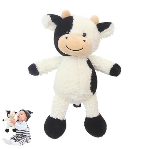 WDKXCN Kuh Kuscheltier, 30CM Kuscheltier Kuh Plushie, Plüschtier Kuh, Schwarz Weiß Kuh Plüschtier, Stofftier Weiches, Weiches Plush Toy für Baby Kinder und Erwachsene Geschenke (Stehend Kuh) von WDKXCN