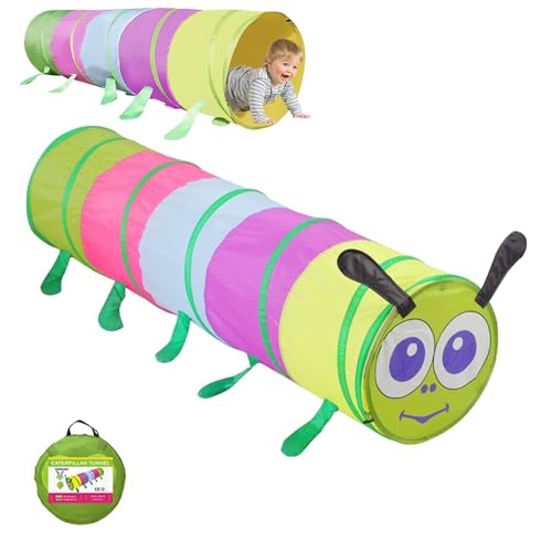 WDKXCN Spieltunnel für Kinder, 46 x 180 cm Faltbar Krabbeltunnel Outdoor, Farbe Spieltunnel Kinder, Krabbeltunnel Raupe für Kids und Tiere, für Innen und Außenbereiche WDKXCN Spieltunnel für Kinder, 46 x 180 cm Faltbar Krabbeltunnel Outdoor, Farbe Spieltunnel Kinder, Krabbeltunnel Raupe für Kids und Tiere, für Innen und Außenbereiche von WDKXCN