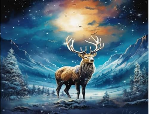 1000 Pcs, Animal Elks, Colourful Abstract Jigsaw, Educational Spielzeug Posters Puzzle for Erwachsene BE549KA von WDZFF