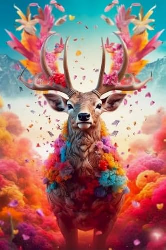 1000 Pcs, Animal Elks, Colourful Jigsaw, Educational Spielzeug Posters Puzzle for Erwachsene BE550KA von WDZFF