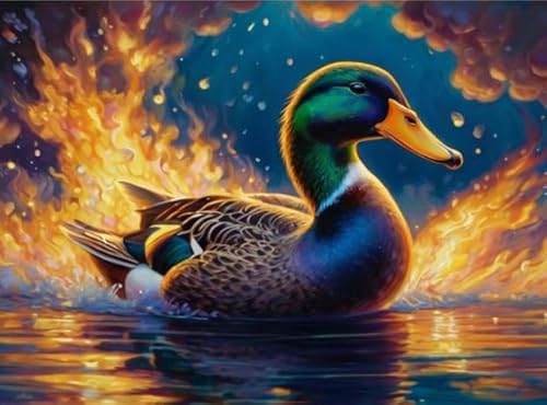 1000 Stück Puzzle, Animal Ducks, Colorful Abstract Jigsaw, Memory Spiels for Erwachsene Familie Educational Spielzeug Posters BE82KA von WDZFF