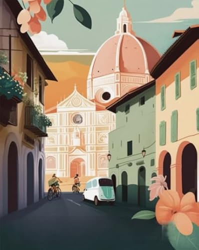 1000 Stück Puzzle, Italian City Travel, Colorful Abstract Jigsaw, Memory Spiels for Erwachsene Familie Educational Spielzeug Posters BE96KA von WDZFF