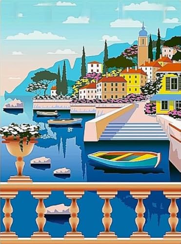 1000 Stück Puzzle, Italian City Travel, Colorful Abstract Jigsaw, Memory Spiels for Erwachsene Familie Educational Spielzeug Posters BE98KA von WDZFF