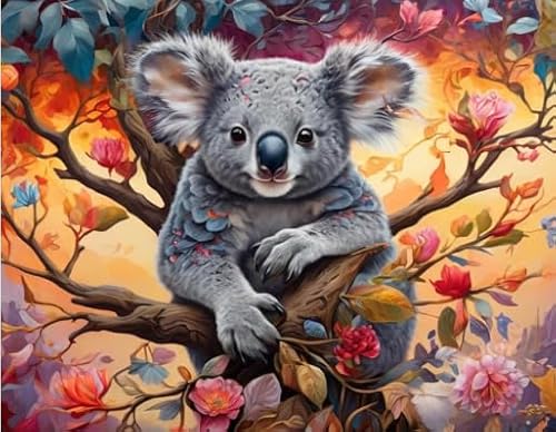 Animal Koalas, 1000 Pcs, Fun Jigsaw Puzzle, Erwachsene Puzzle Toy Familie Stress Reduction Spiels Posters BE485KA von WDZFF