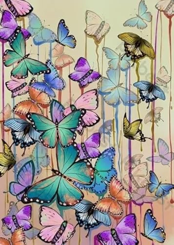 Butterflys Poster,Puzzles 1000 Teile,Difficult,Wand Kunst Dekoration,Colour Fun Puzzle,Familienspiele Zur Stress Reduzierung Hq99Zd von WDZFF