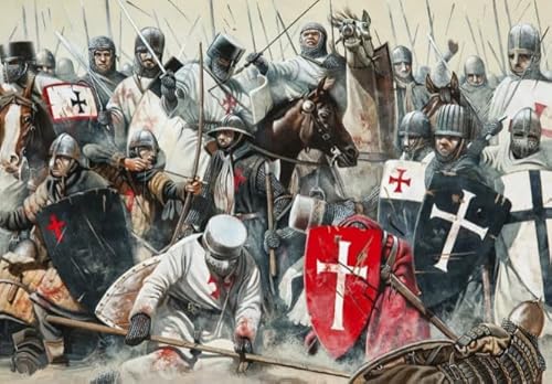 Crusades Medievals Cruciata Art Pictures,1000 Teile Puzzles,Erwachsene Stressabbau Spiel Kunst Bild,Puzzle Spielzeug Für Kinder Hq23Zd von WDZFF