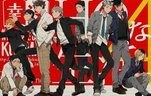 Jigsaw 1000 Pieces,Japanese Anime Haikyuu!! Posters Puzzle,Spiele Für Erwachsene Und Kinder, Lernspielzeug,for Older Adults,Irregular Puzzle Pieces WDZFF Zy263Zp von WDZFF