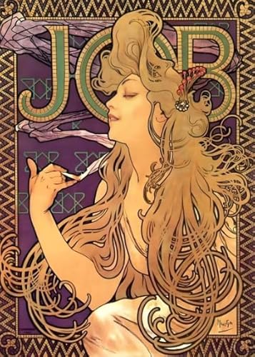 Jigsaw 1000 Stück,Alphonse.Mucha Art Illustrations Picture Puzzle Game,Irregular Puzzle Pieces,Memory Cognition Games,Lernspielzeug Für Erwachsene WDZFF Zy367Zp von WDZFF