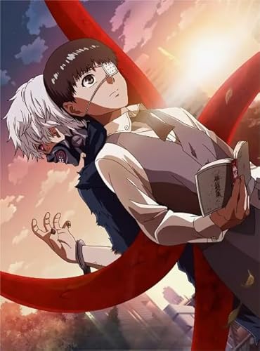 Puzzles 1000 Stück,Japanese Anime Tokyo Ken Kaneki Touka Kirishima,Pictures Puzzle Adults Children's,Irregular Puzzle Pieces,Memory Cognition Games WDZFF Zy307Zp von WDZFF