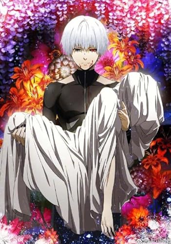 Puzzles 1000 Stück,Japanese Anime Tokyo Ken Kaneki Touka Kirishima,Pictures Puzzle Adults Children's,Irregular Puzzle Pieces,Memory Cognition Games WDZFF Zy310Zp von WDZFF