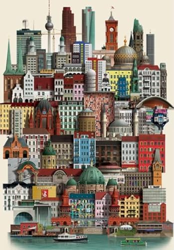 Rätsel 1000 Pcs, Germanys Vintage Travel, Abstract Art Jigsaw, Memory Spiels for Erwachsene Familie Stressabbau Spielzeug Posters BE587KA von WDZFF