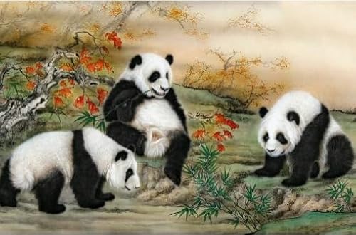 Rätsel 1000 Stück, Animal Panda, Art Jigsaw, Erwachsene Familie Spiels Educational Spielzeug Posters BE493KA von WDZFF