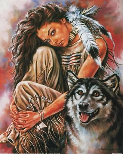 WDZFF 1000 Pieces,Girls and The Wolfs Picture Oil Painting,Jigsaw Puzzle,Memory Cognition Game,Dult Puzzle Toys,Spiele Zum Stressabbau Für Die Ganze Familie Zq91Zp von WDZFF