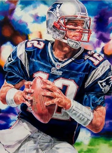 WDZFF 1000 Teile Puzzle Rugby Spieler Tom.Brady Poster Für Erwachsene Familie Lernspielzeug Wx60Qe von WDZFF