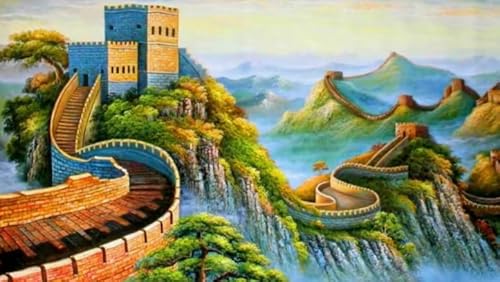 WDZFF Great Wall Landscape Posters Jigsaw Puzzle 1000 Teile Puzzle Home Stress Relieving Game Bw34Xk von WDZFF