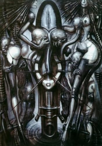 WDZFF Jigsaw Puzzle 1000 Pcs,H.R. Giger Picture,Abstract Art Poster Fun Puzzle,Stress Relief Game for Adults，for Older Adults,Irregular Puzzle Pieces Zq360Zp von WDZFF