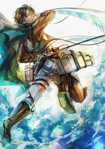 WDZFF Jigsaw Puzzle 1000 Teile Action Anime Eren.Jaeger Poster Buntes Geschicklichkeitsspiel Für Die Ganze Familie Erwachsene Zs256Wy von WDZFF