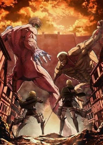 WDZFF Jigsaw Puzzle 1000 Teile Action Anime Eren.Jaeger Poster Buntes Geschicklichkeitsspiel Für Die Ganze Familie Erwachsene Zs258Wy von WDZFF