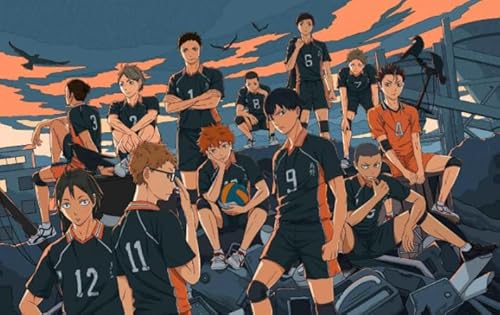 WDZFF Jigsaw Puzzle 1000 Teile Anime Haikyuu!!! Poster Buntes Geschicklichkeitsspiel Für Die Ganze Familie Erwachsene Bw115Xk von WDZFF