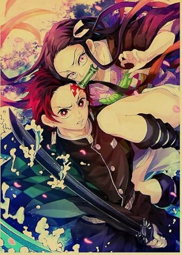 WDZFF Jigsaw Puzzle 1000 Teile Anime Tanjirou Poster Buntes Geschicklichkeitsspiel Für Die Ganze Familie Erwachsene Zs263Wy von WDZFF