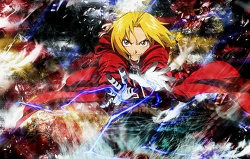 WDZFF Jigsaw Puzzle 1000 Teile Classic Action Anime Fullmetal Posters Puzzle Home Stress Relieving Game Zs293Wy von WDZFF