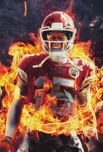 WDZFF Jigsaw Puzzle 1000 Teile Rugby Spieler Mahomes 15 Poster Holzpuzzle Home Stressabbau Spiel Xe30Ws von WDZFF