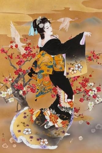 WDZFF Puzzle 1000 Teile,Japanese Geishas Posters,Jigsaw Puzzle,Colourful,Irregular Puzzle Pieces,Memory Cognition Games,Adult Stress Relief Game Art Picture Zq308Zp von WDZFF