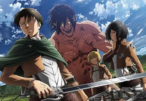 WDZFF Puzzle 1000 Teile Japanese Classic Anime Eren.Jaeger Poster Colorful Ability Game Für Die Ganze Familie Erwachsene Qw65Yz von WDZFF