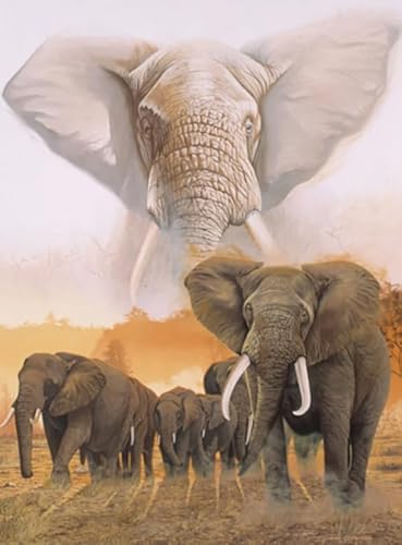 Wdzff Jigsaw Puzzle 1000 Teile Elefant Tiere Poster Holz Bunt Fähigkeitsspiel Für Die Ganze Familie Erwachsene Hw254Xq von WDZFF