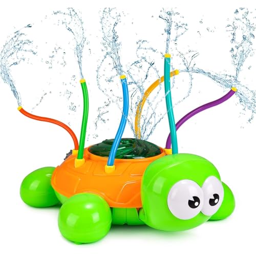 WEDNOK Schildkröten Wassersprinkler für Kinder Garten Wasserspielzeug Outdoor Rasen Wasser Spielzeug Sommer Rasensprenger Wasserspiele Draußen Gartenspielzeug für ab 3 Jahre Jungen und Mädchen von WEDNOK